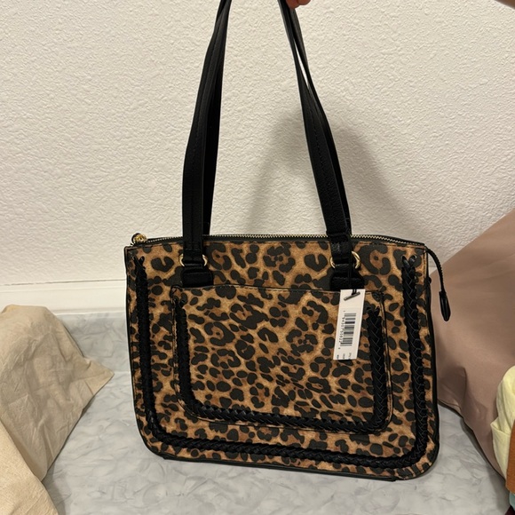 NWT Sole society leopard print shoulder bag - Picture 1 of 8